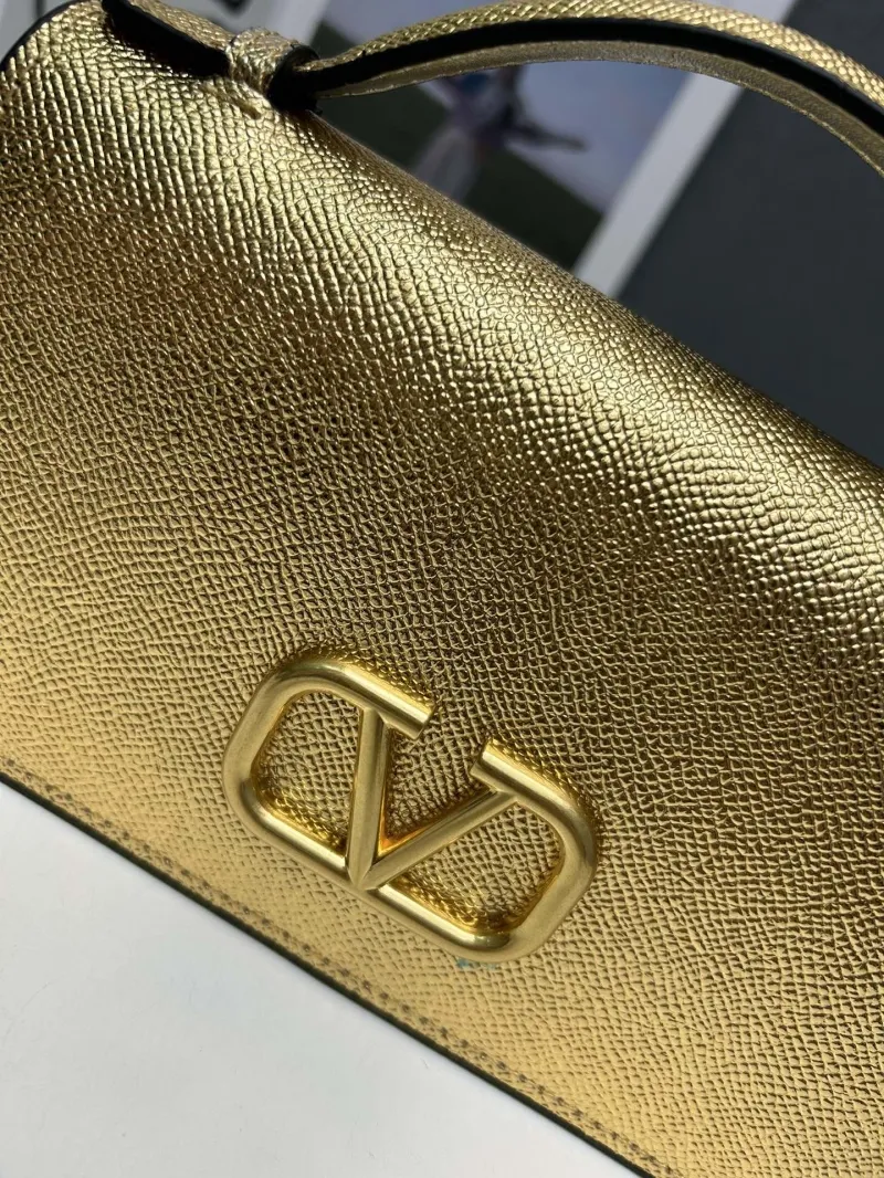 Valentino Gold Top Handle Crossbody Bag 9882 - Image 5