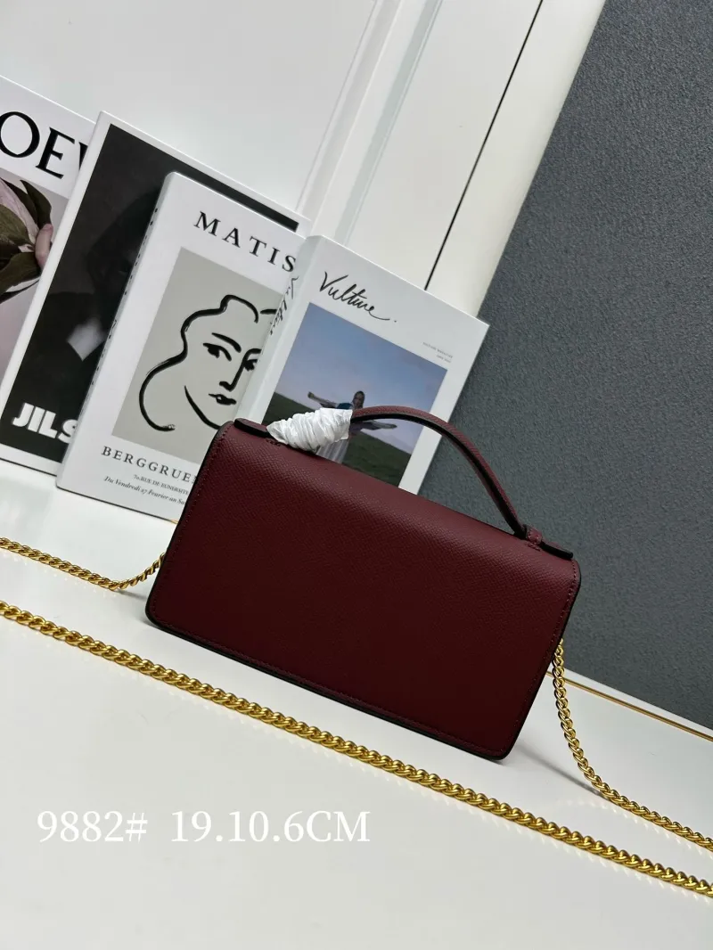 Alternative view of Valentino Burgundy Chain Crossbody Bag 9882