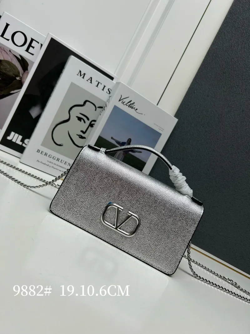 Valentino Silver Crossbody Handbag 9882