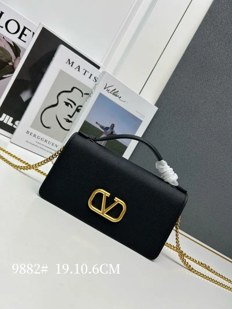 Valentino Black Leather Crossbody Bag 9882