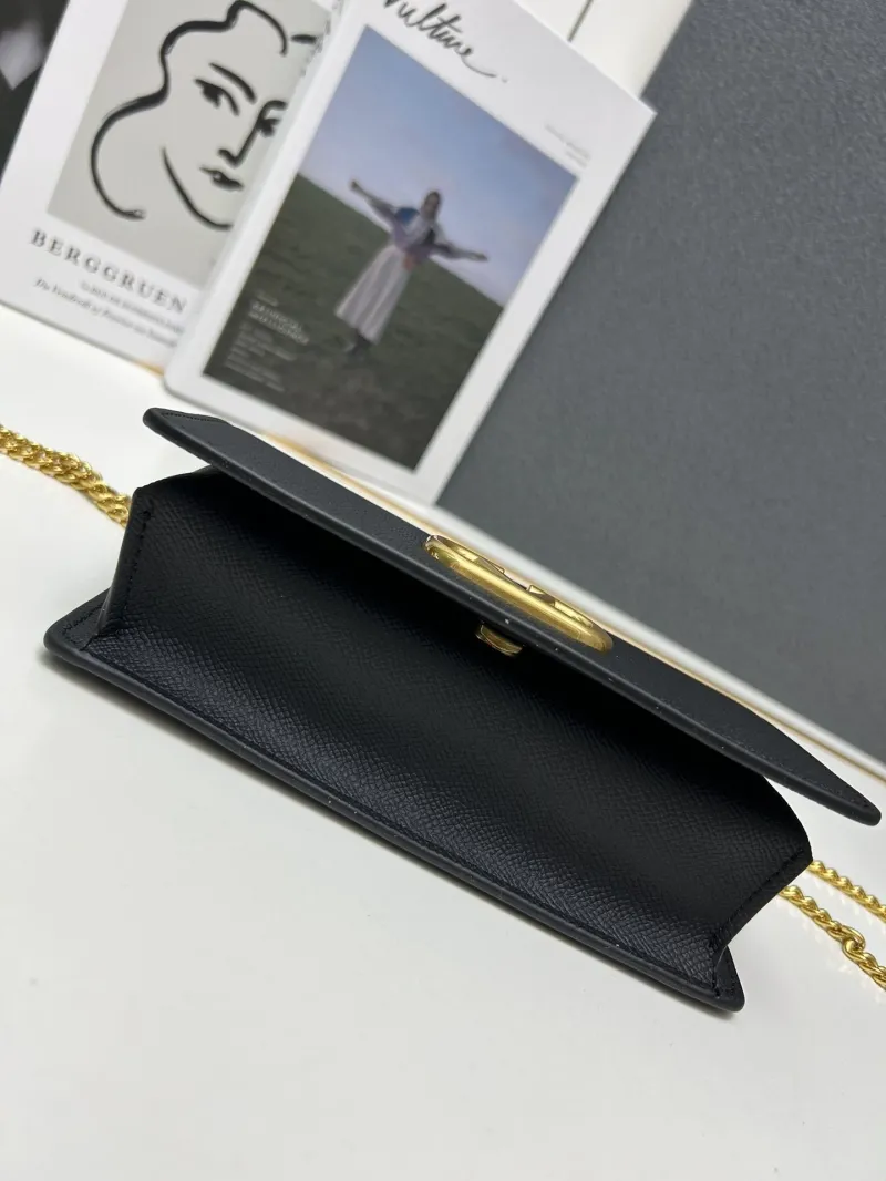 Valentino Black Leather Crossbody Bag 9882 - Image 7