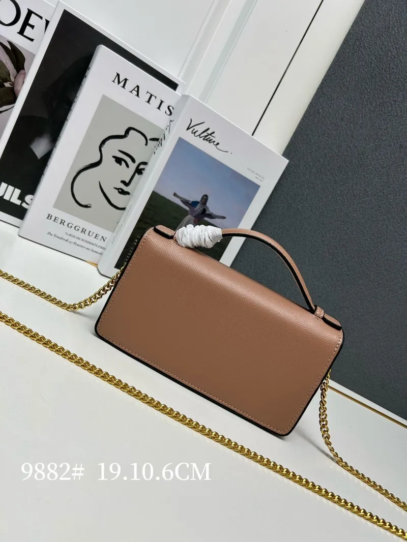 Alternative view of Valentino 9882 Nude Leather Crossbody Handbag