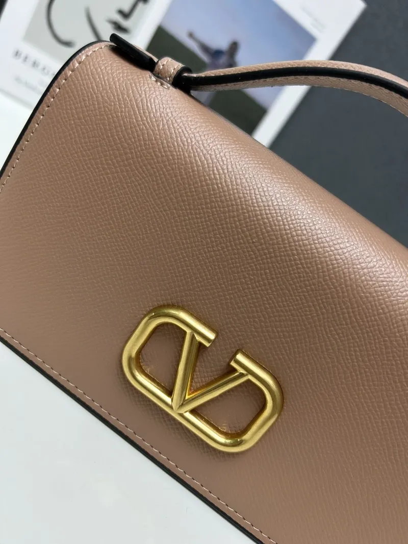Valentino 9882 Nude Leather Crossbody Handbag - Image 5