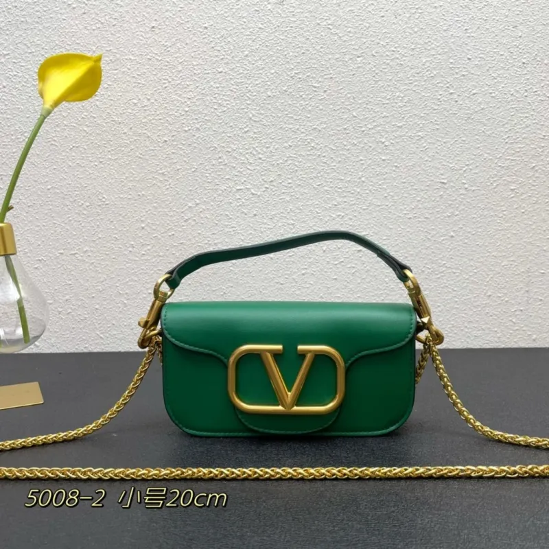 Valentino Green Small Leather Crossbody Bag 5008-2