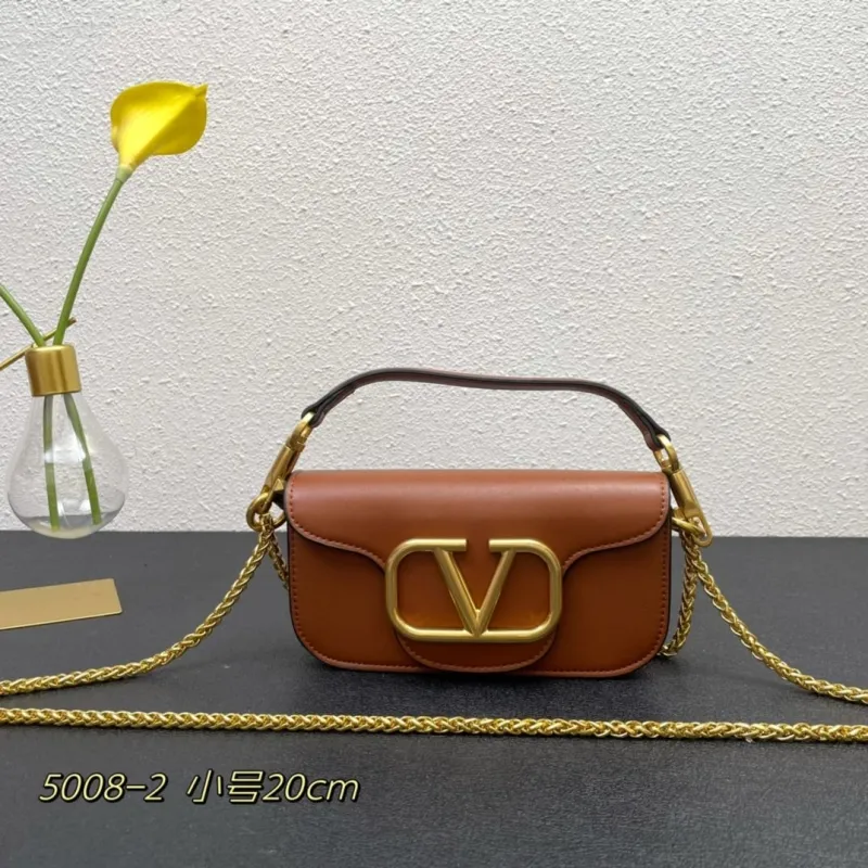 Valentino Small Brown Leather Crossbody Bag 5008-2