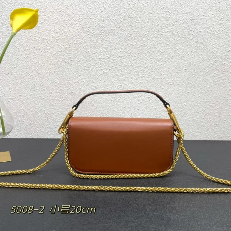 Alternative view of Valentino Small Brown Leather Crossbody Bag 5008-2