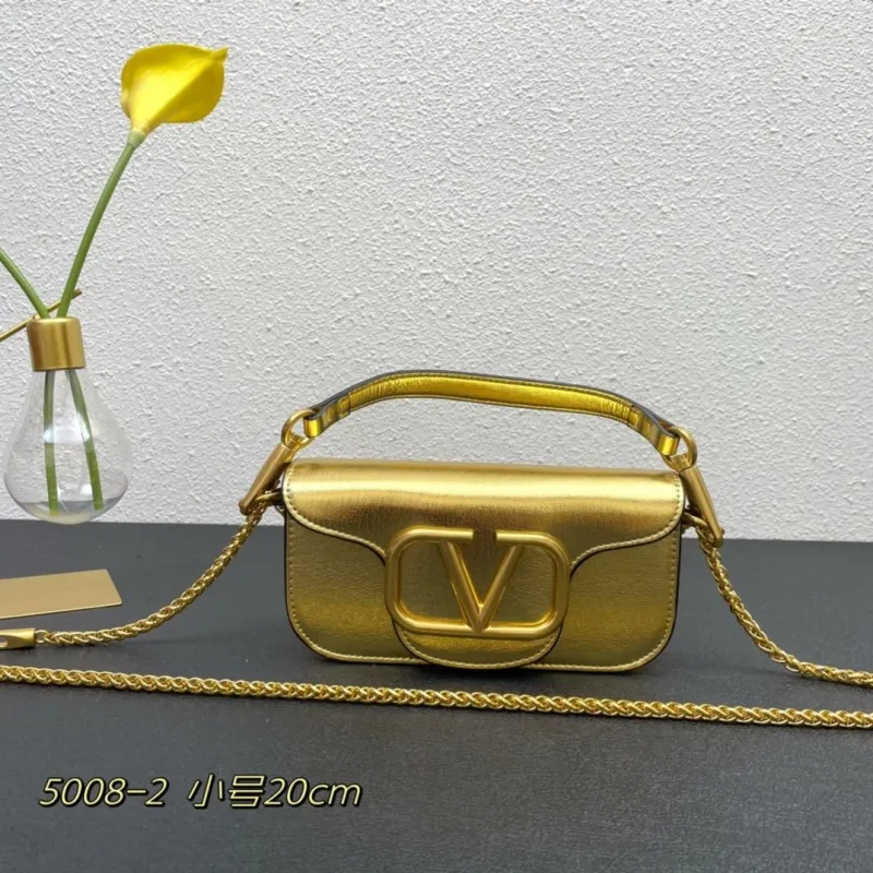 Valentino Gold Small Crossbody Bag 5008-2