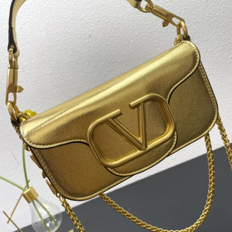 Valentino Gold Small Crossbody Bag 5008-2 - Image 6