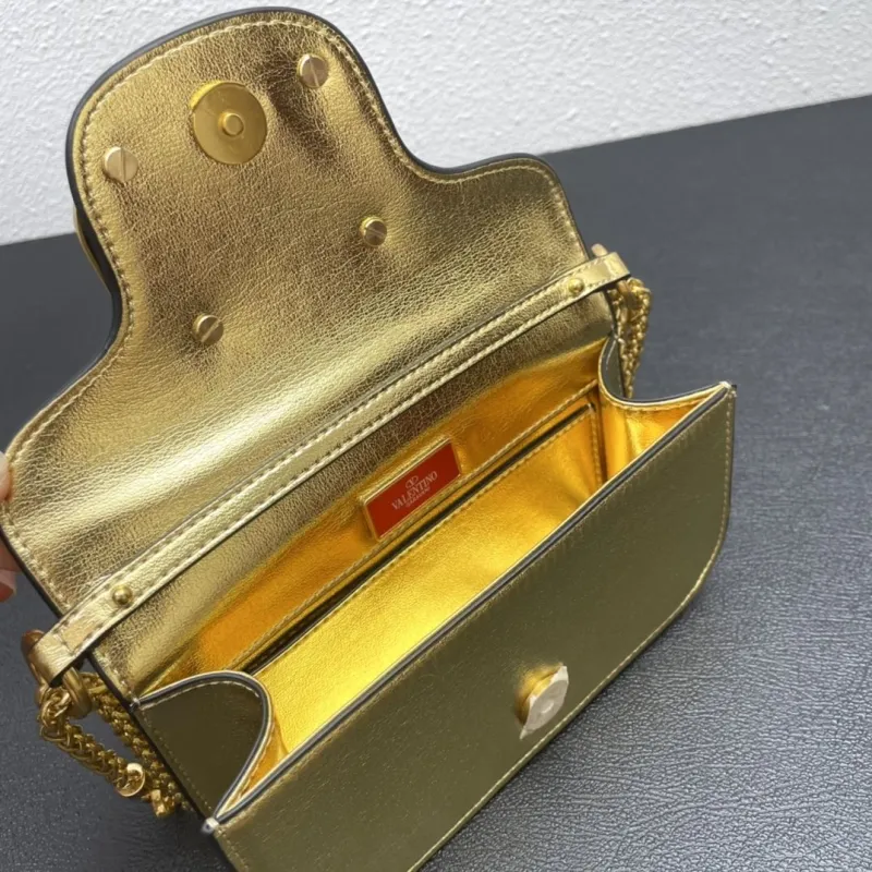 Valentino Gold Small Crossbody Bag 5008-2 - Image 8