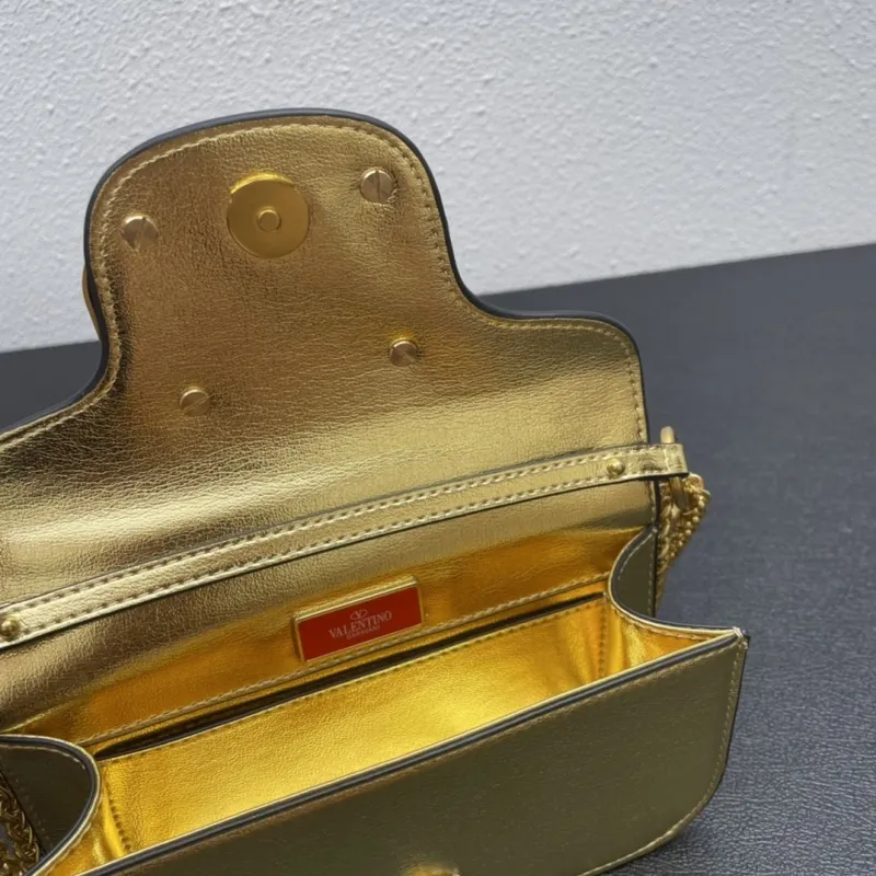 Valentino Gold Small Crossbody Bag 5008-2 - Image 9