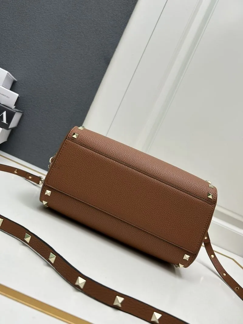 Valentino Brown Leather Handle Bag 557 - Image 7