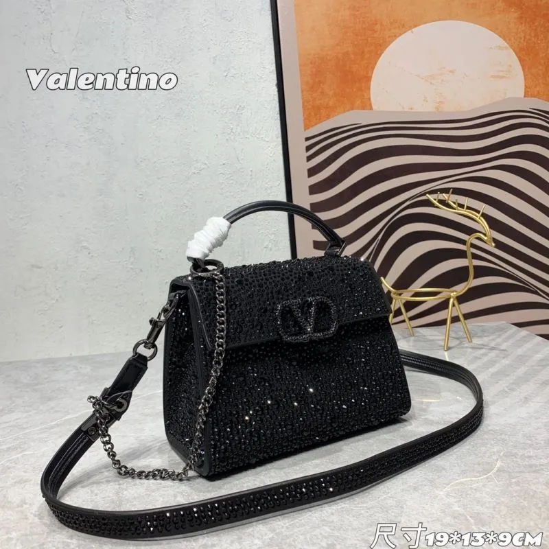 Alternative view of Valentino Black Rhinestone Handle Crossbody Bag 661