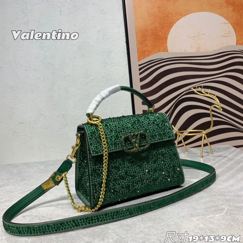 Alternative view of Valentino Green Crystal Embellished Top Handle Handbag