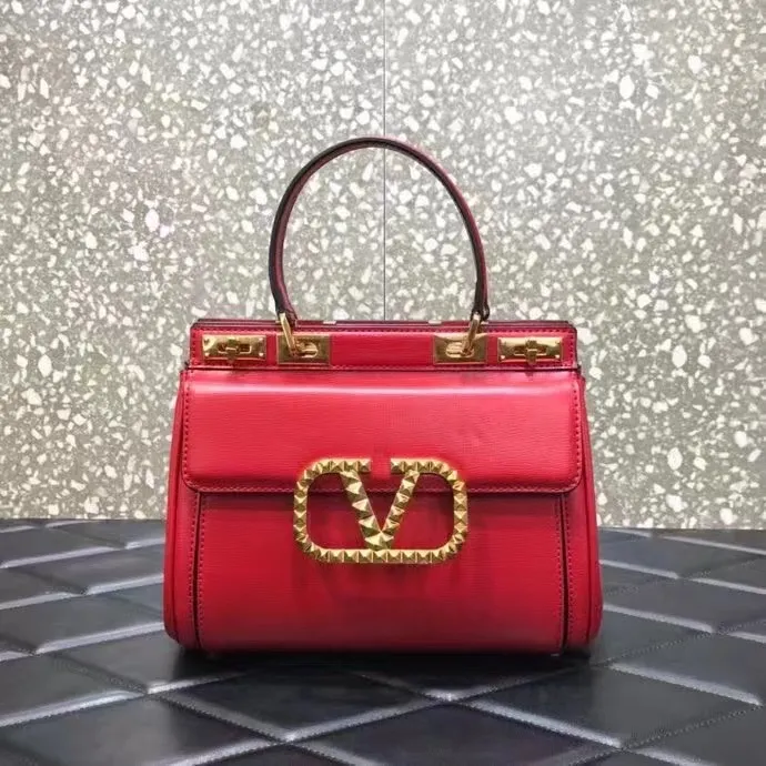 Valentino Red Leather Handbag 665