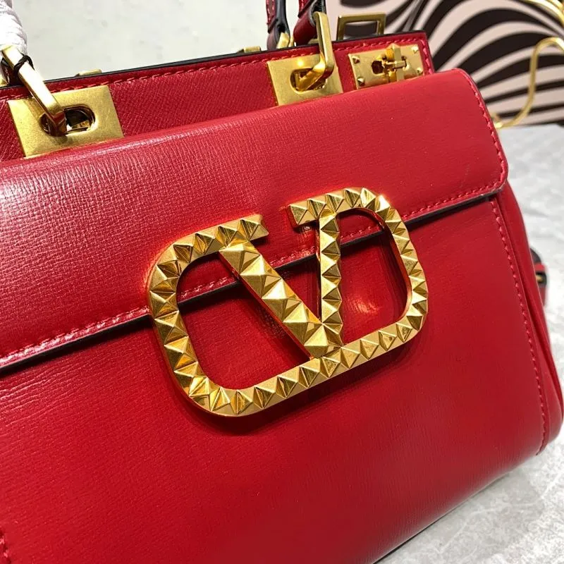 Valentino Red Leather Handbag 669 - Image 4