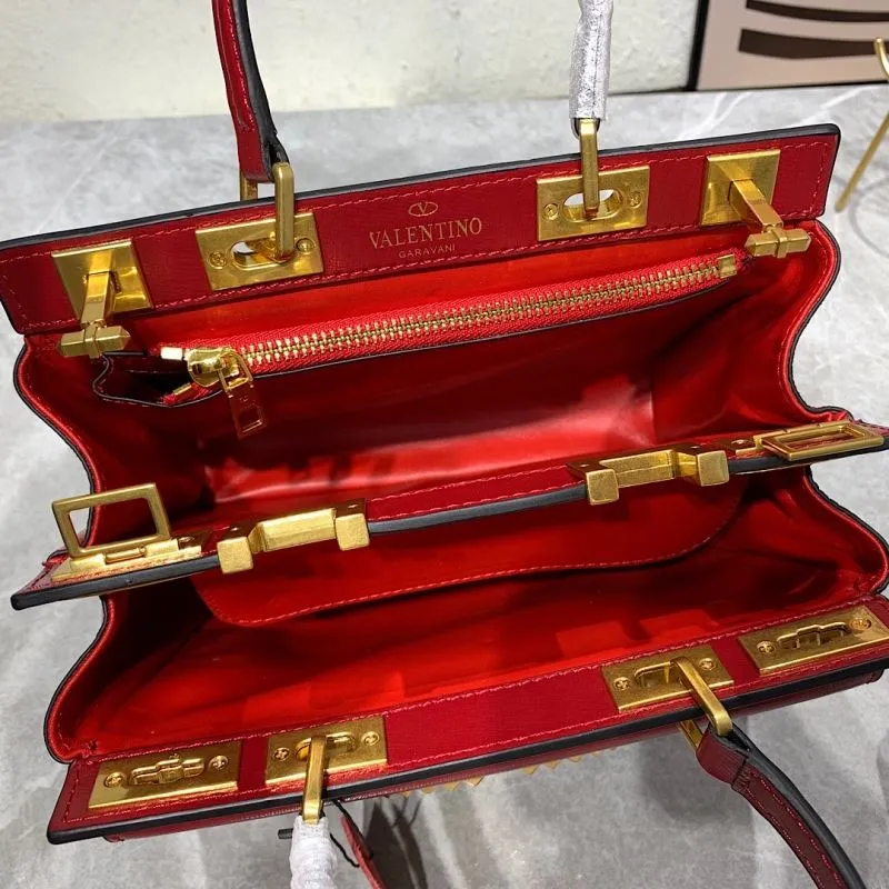 Valentino Red Leather Handbag 669 - Image 8