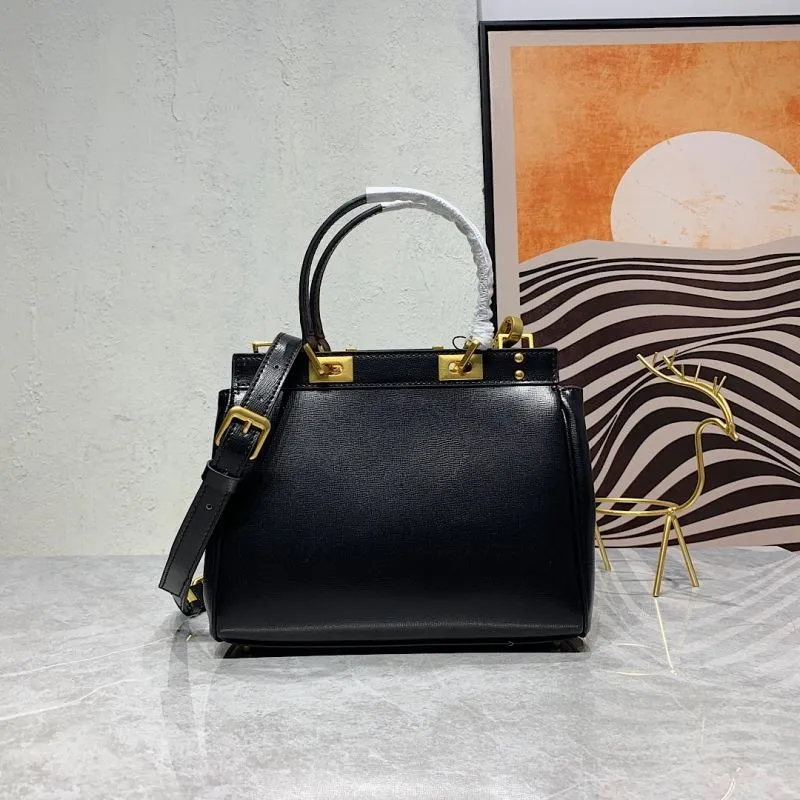 Valentino Black Leather Top Handle Handbag 670 - Image 3