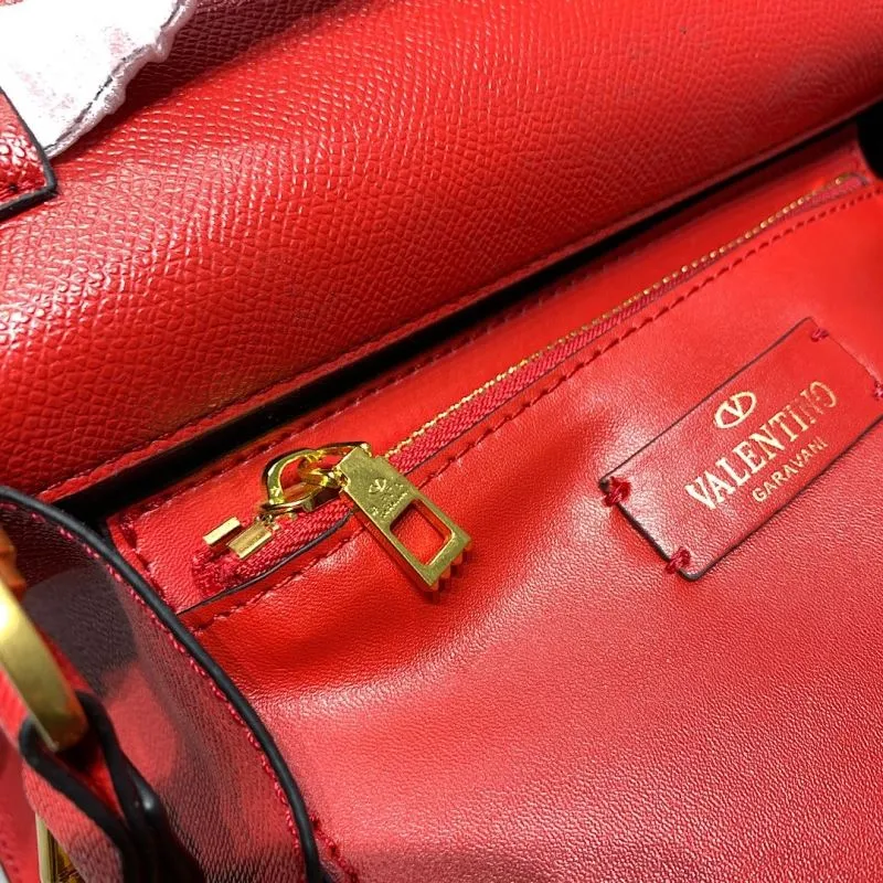 Valentino Red Leather Shoulder Handbag 673 - Image 9