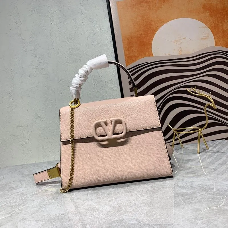 Valentino Light Pink Leather Handbag 676
