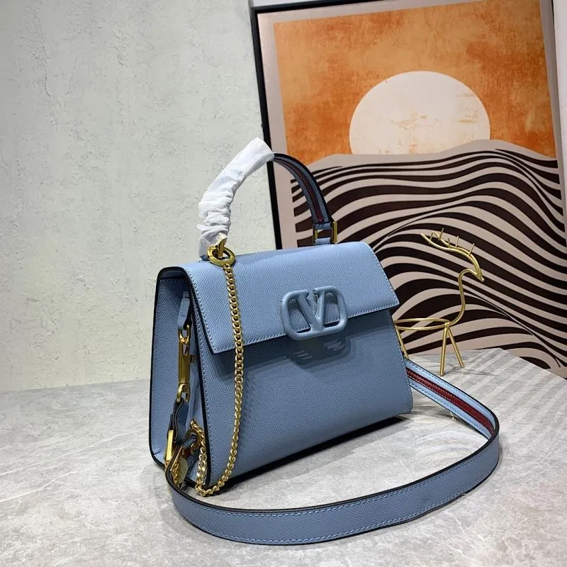 Alternative view of Valentino Light Blue Leather Handbag 678