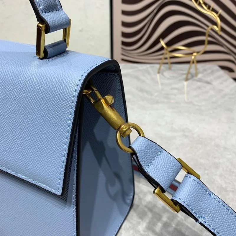 Valentino Light Blue Leather Handbag 678 - Image 5