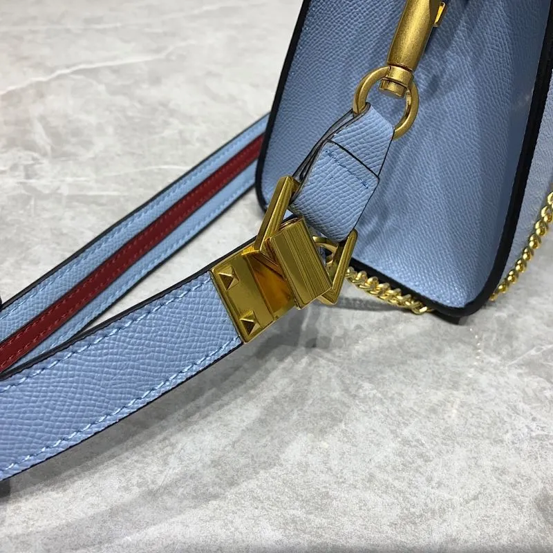 Valentino Light Blue Leather Handbag 678 - Image 6