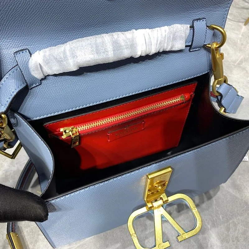 Valentino Light Blue Leather Handbag 678 - Image 8