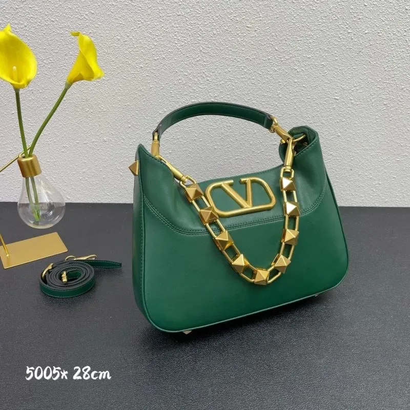 Valentino Green Leather Handbag 5005 28cm - Image 3