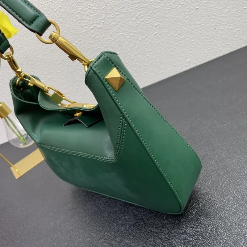 Valentino Green Leather Handbag 5005 28cm - Image 4