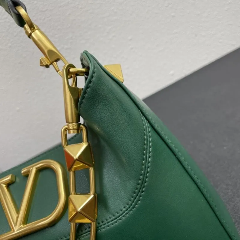 Valentino Green Leather Handbag 5005 28cm - Image 5