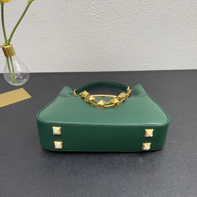 Valentino Green Leather Handbag 5005 28cm - Image 7