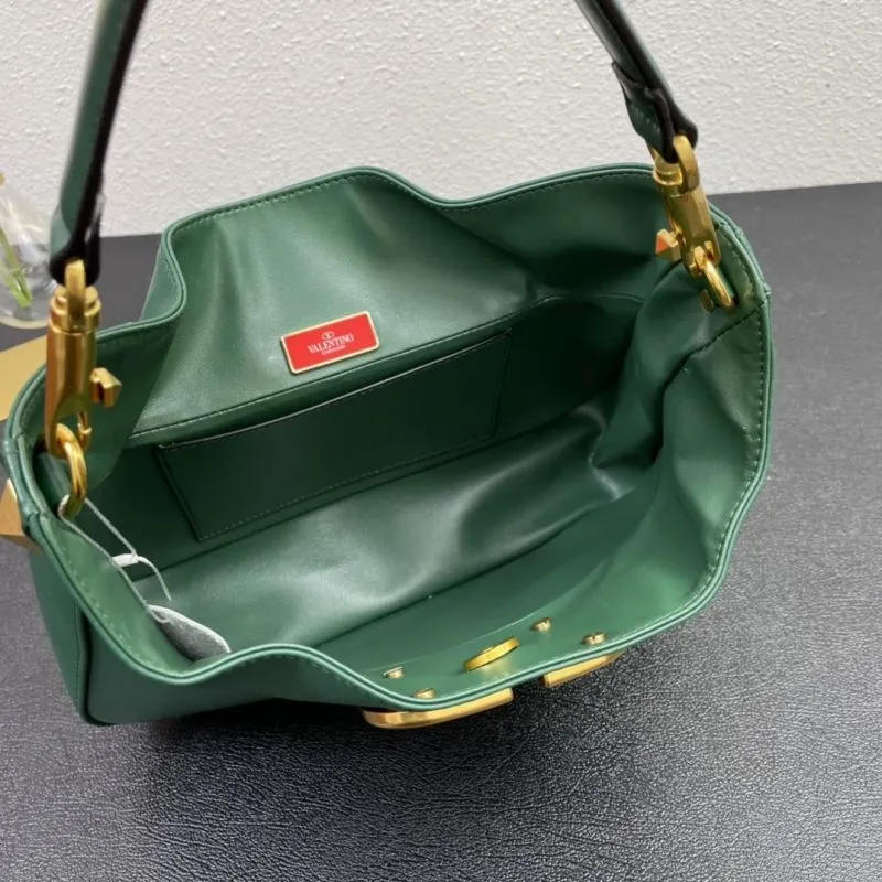 Valentino Green Leather Handbag 5005 28cm - Image 8