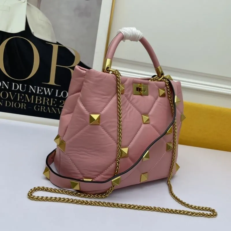 Alternative view of Valentino Pink Studded Quilted Handbag 685