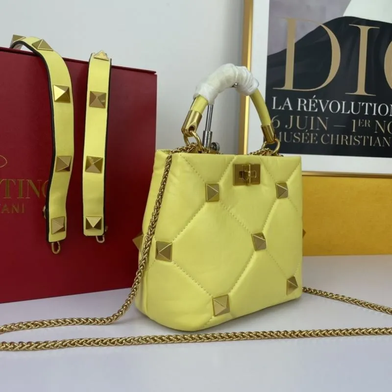 Alternative view of Valentino Yellow Studded Handbag 698