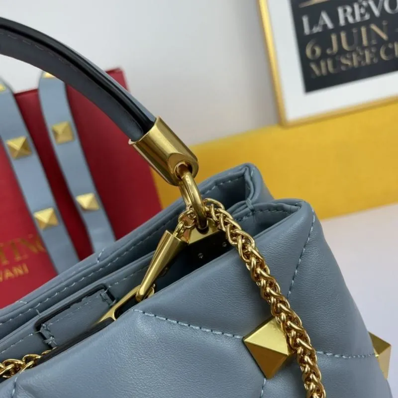 Valentino Light Blue Studded Crossbody Handbag - Image 6