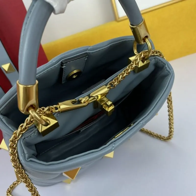 Valentino Light Blue Studded Crossbody Handbag - Image 7