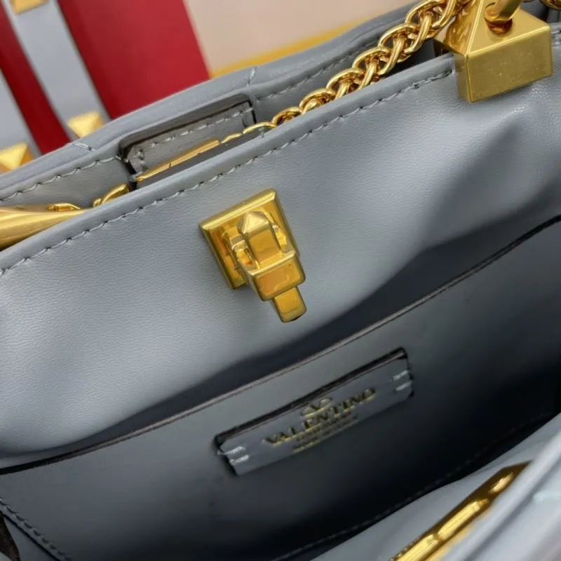Valentino Light Blue Studded Crossbody Handbag - Image 8