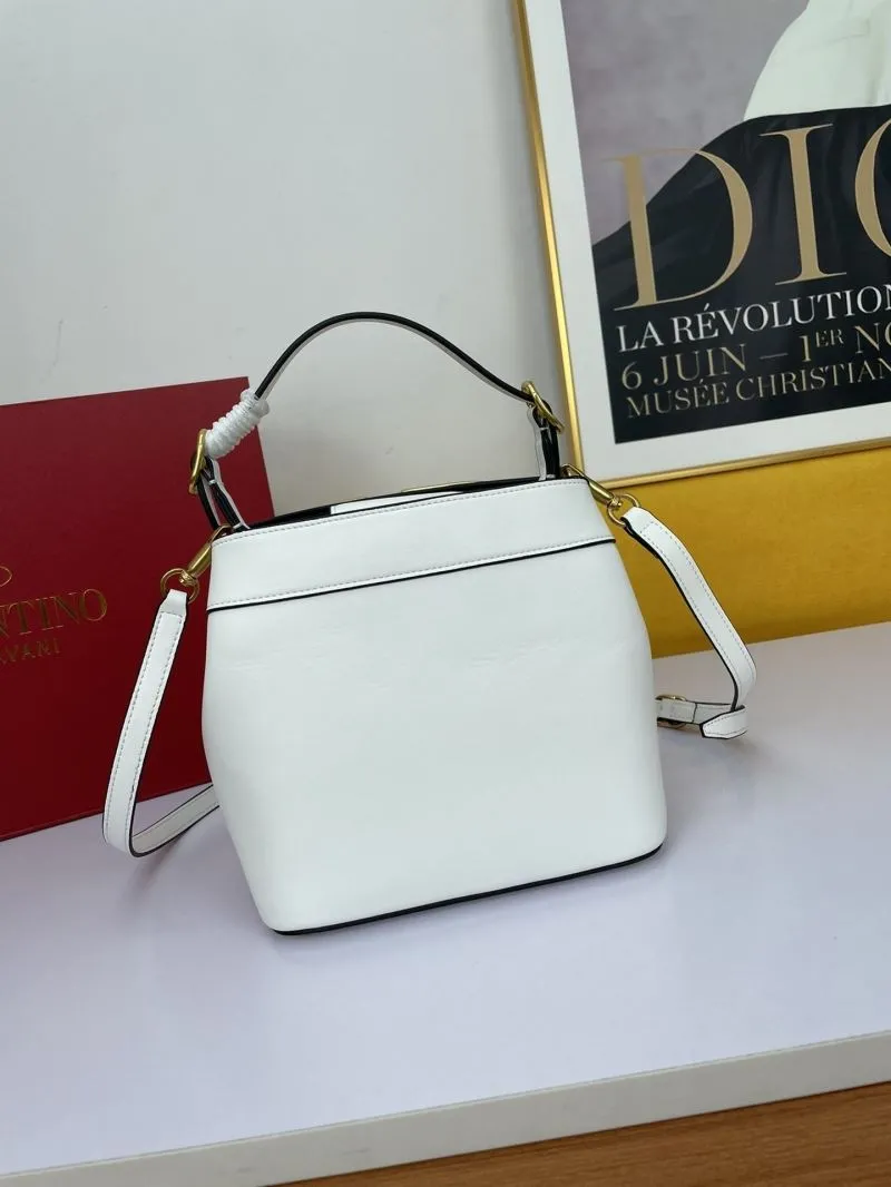 Valentino White Bucket Bag 701 - Image 3