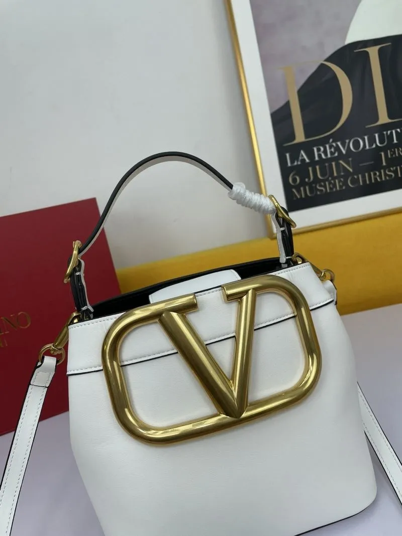Valentino White Bucket Bag 701 - Image 4