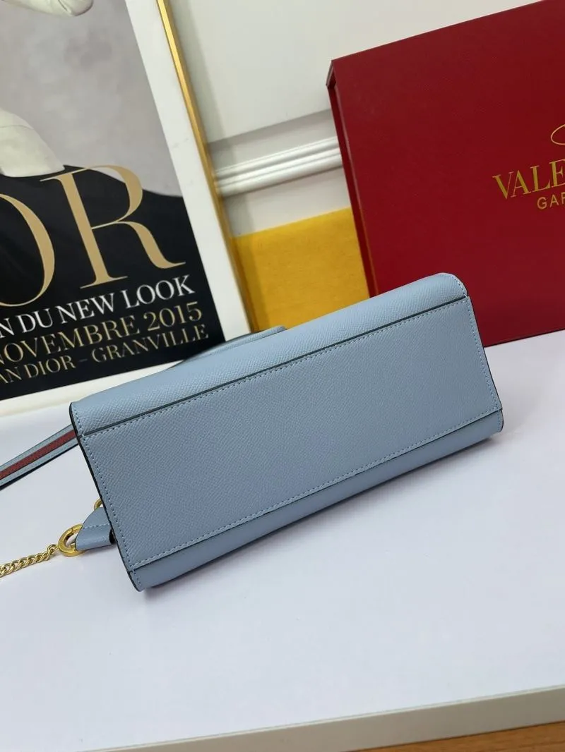 Valentino Garavani Light Blue Top Handle Shoulder Bag - Image 4