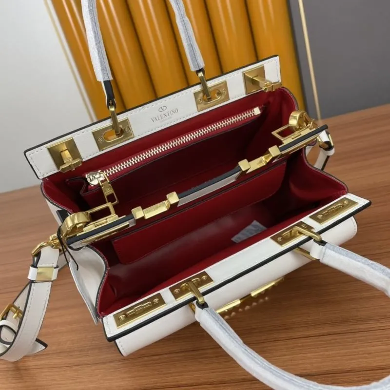 Valentino White Leather Handbag 716 - Image 7