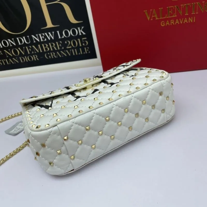 Valentino White Studded VLTN Crossbody Bag - Image 4