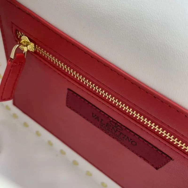 Valentino White Studded VLTN Crossbody Bag - Image 8