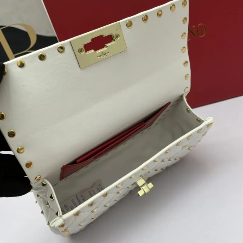 Valentino Garavani White Studded Chain Handbag - Image 7