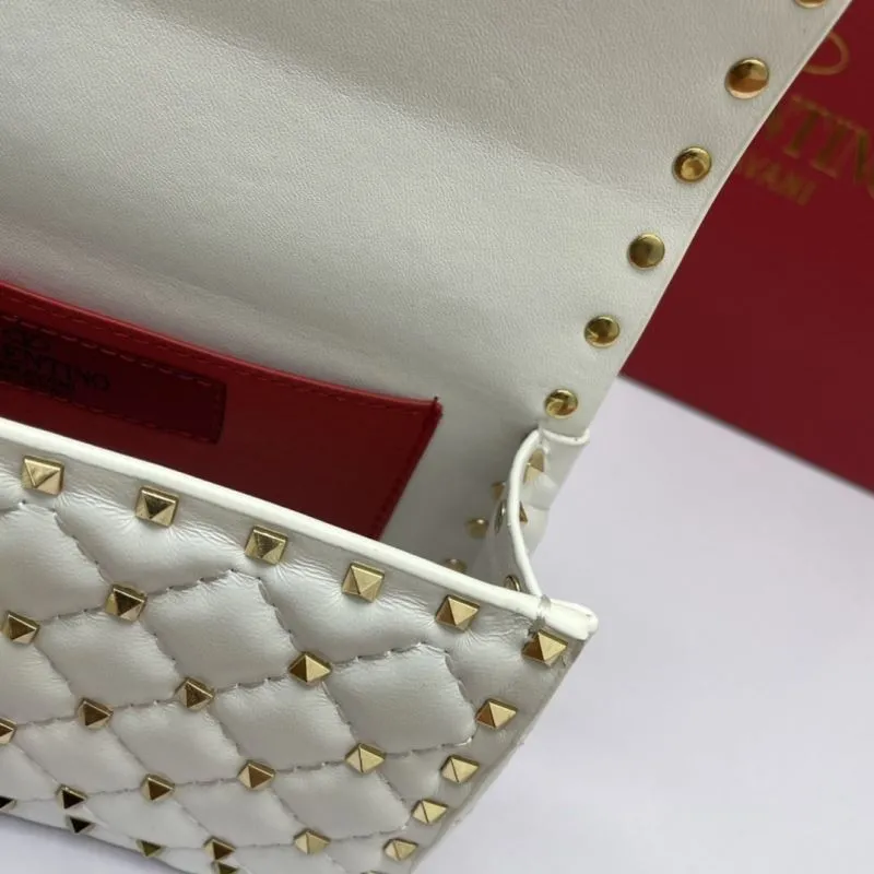 Valentino Garavani White Studded Chain Handbag - Image 8