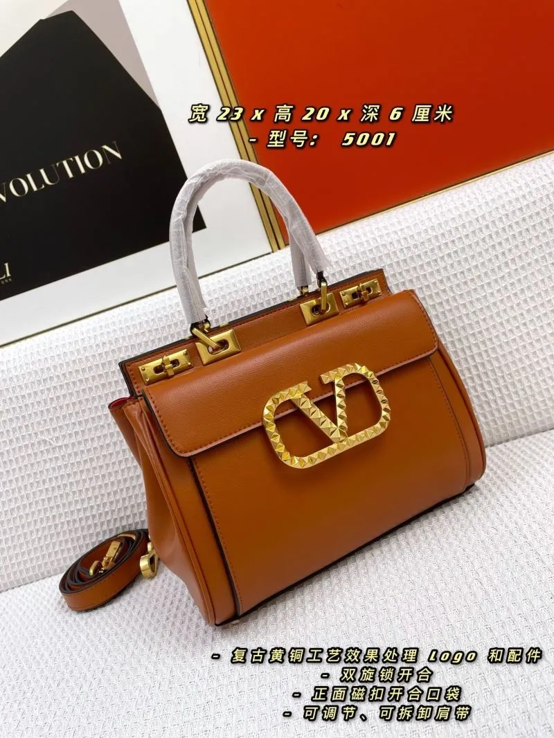 Valentino 5001 Brown Leather Handbag - Image 3