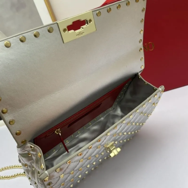 Valentino Silver Studded Chain Shoulder Handbag - Image 7