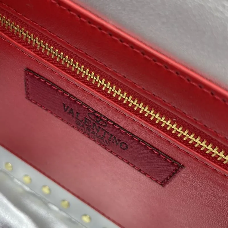 Valentino Silver Studded Chain Shoulder Handbag - Image 8