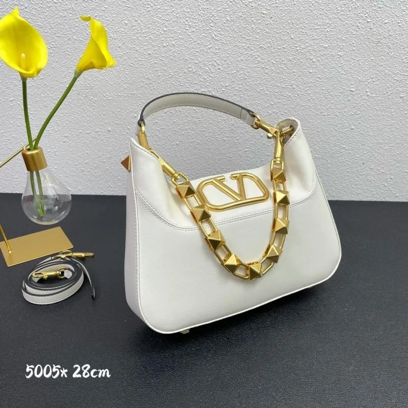 Valentino White Leather Handbag 5005 28cm - Image 3