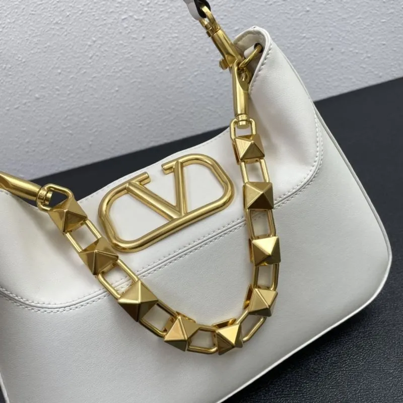Valentino White Leather Handbag 5005 28cm - Image 4